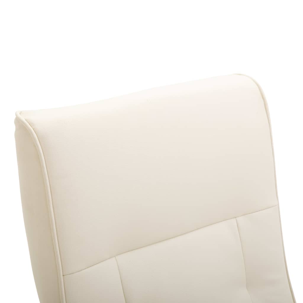 Massage Chair Cream White Faux Leather