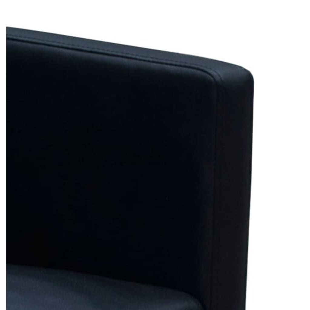 Dining Chairs 2 pcs Black Faux Leather