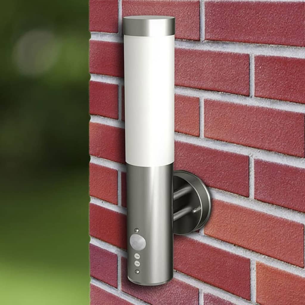 Outdoor Wall Lamps 2 pcs with Motion Detector Stainless Steel