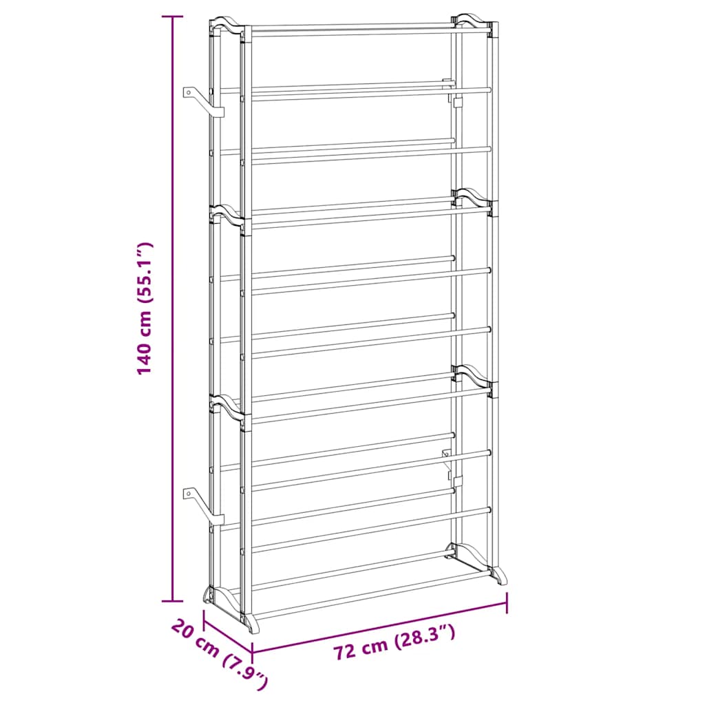 10-tier Shoe Rack 2 pcs