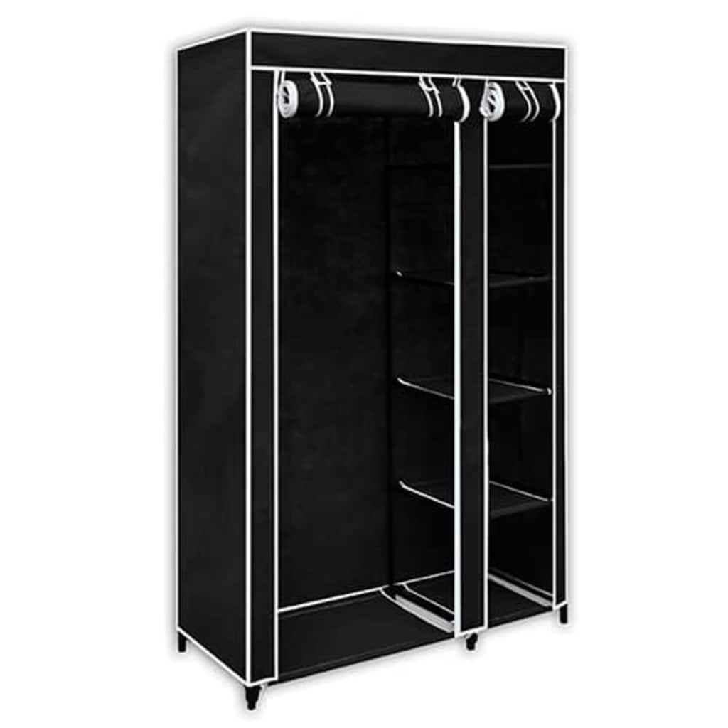 Folding Wardrobe Black 110 x 45 x 175 cm