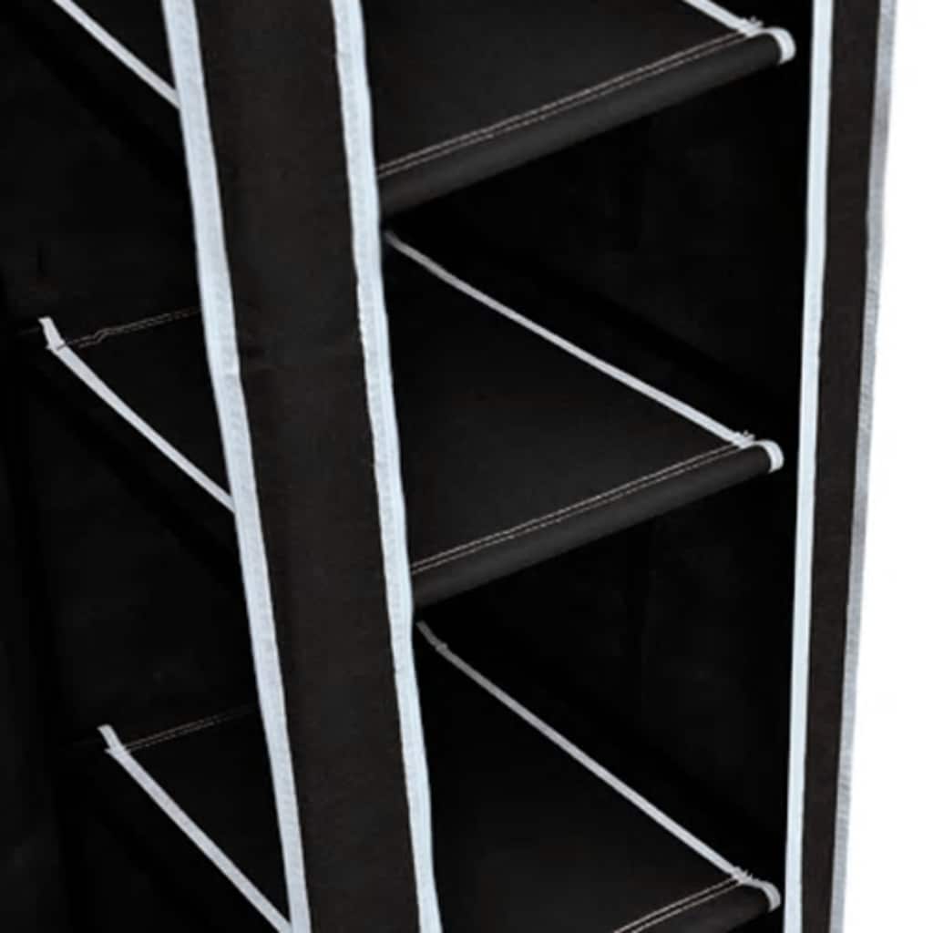 Folding Wardrobe Black 110 x 45 x 175 cm