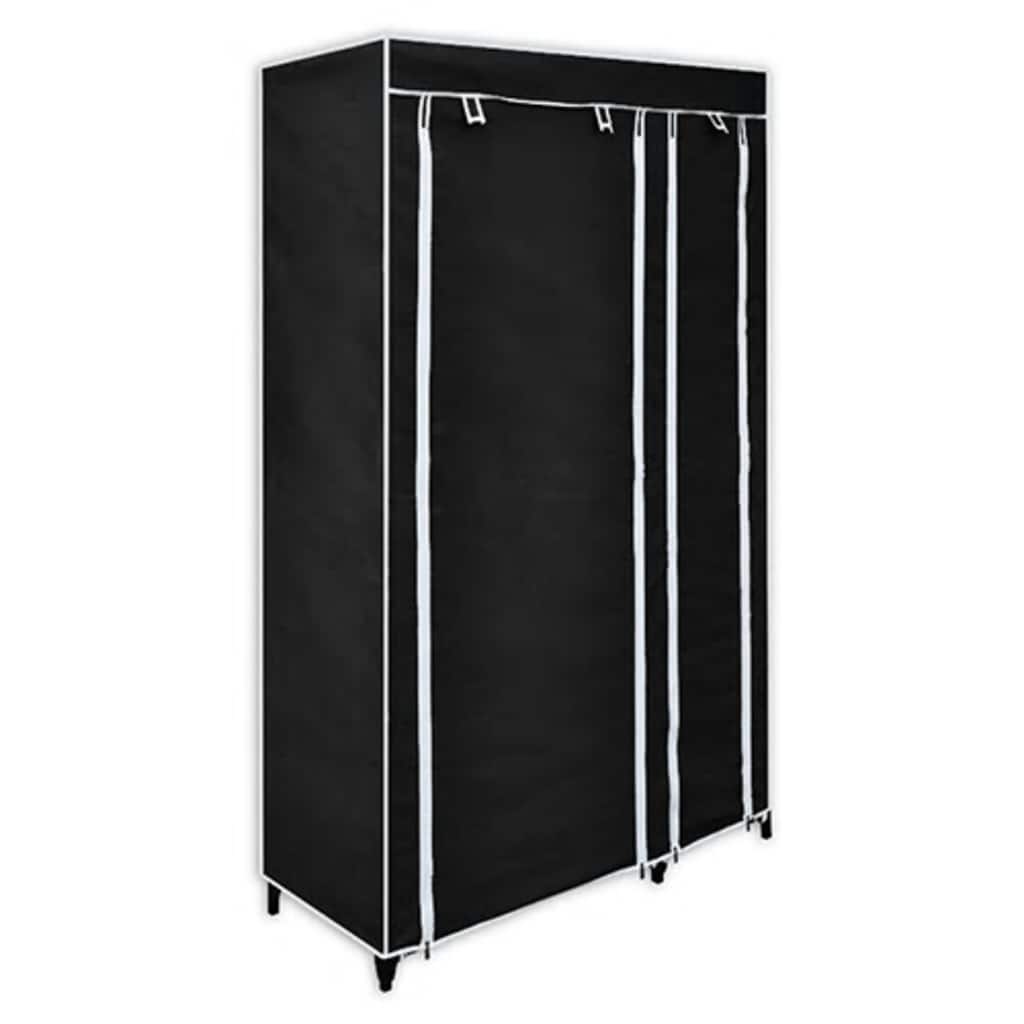 Wardrobes 2 pcs Black Fabric