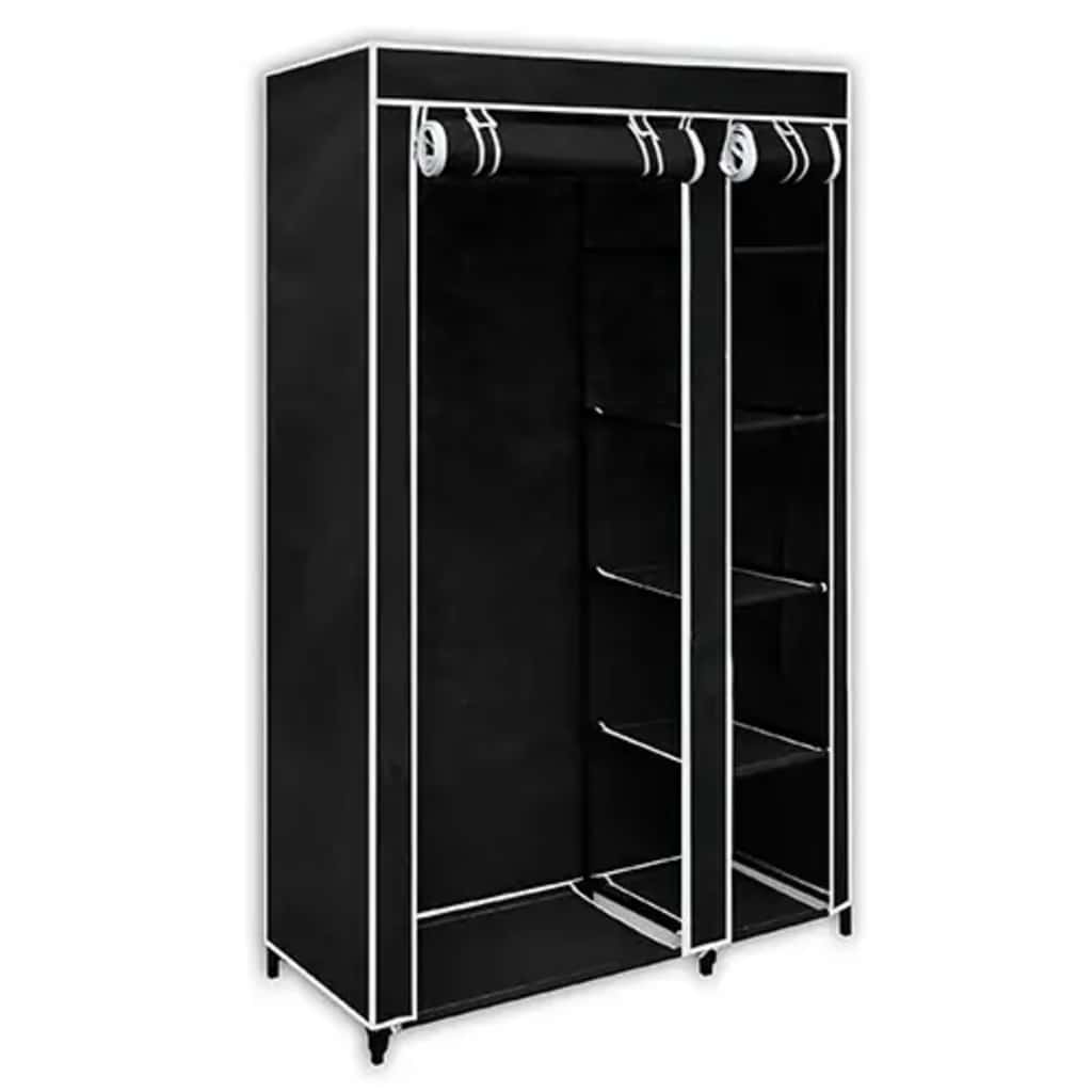 Wardrobes 2 pcs Black Fabric