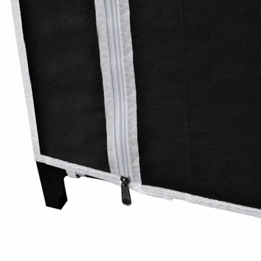 Wardrobes 2 pcs Black Fabric