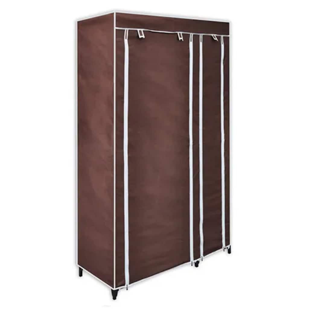 Fabric Wardrobes 2 pcs Brown