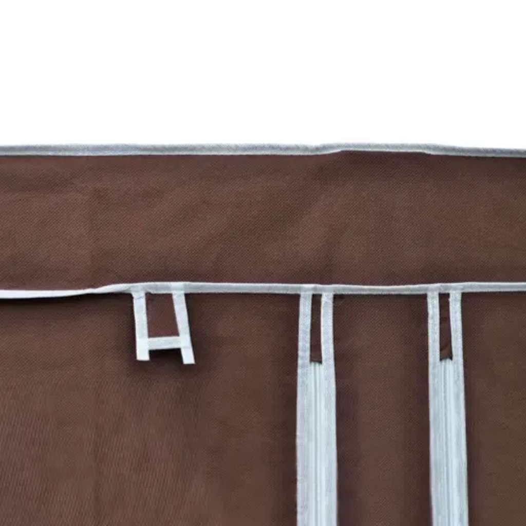 Fabric Wardrobes 2 pcs Brown