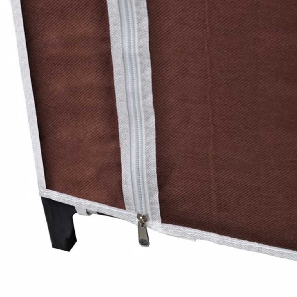 Fabric Wardrobes 2 pcs Brown