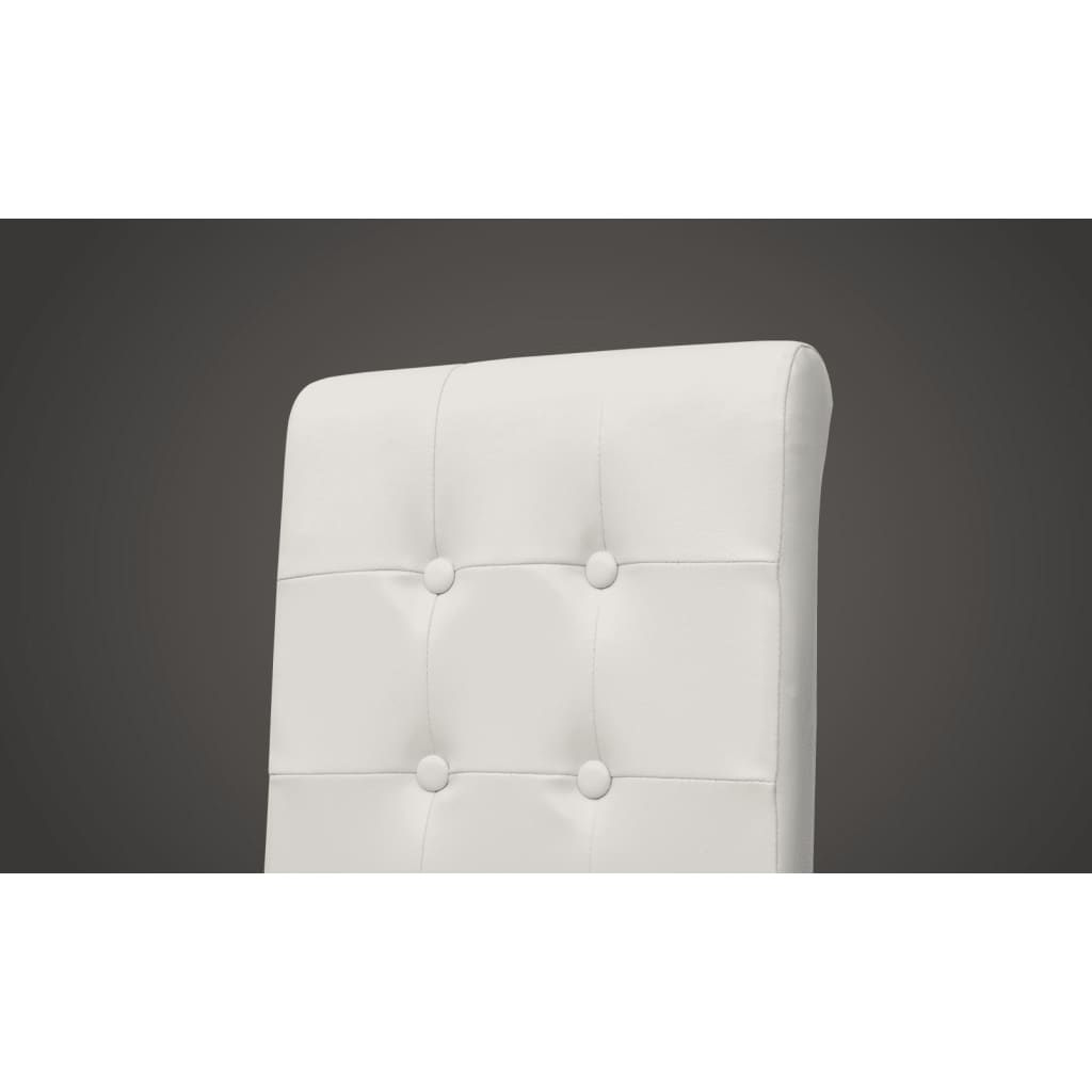 Dining Chairs 4 pcs White Faux Leather