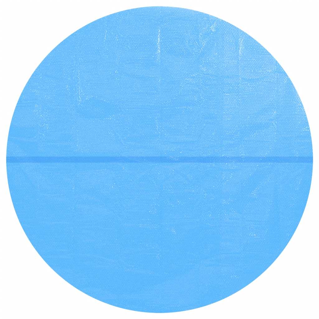 Floating Round PE Solar Pool Film 455 cm Blue