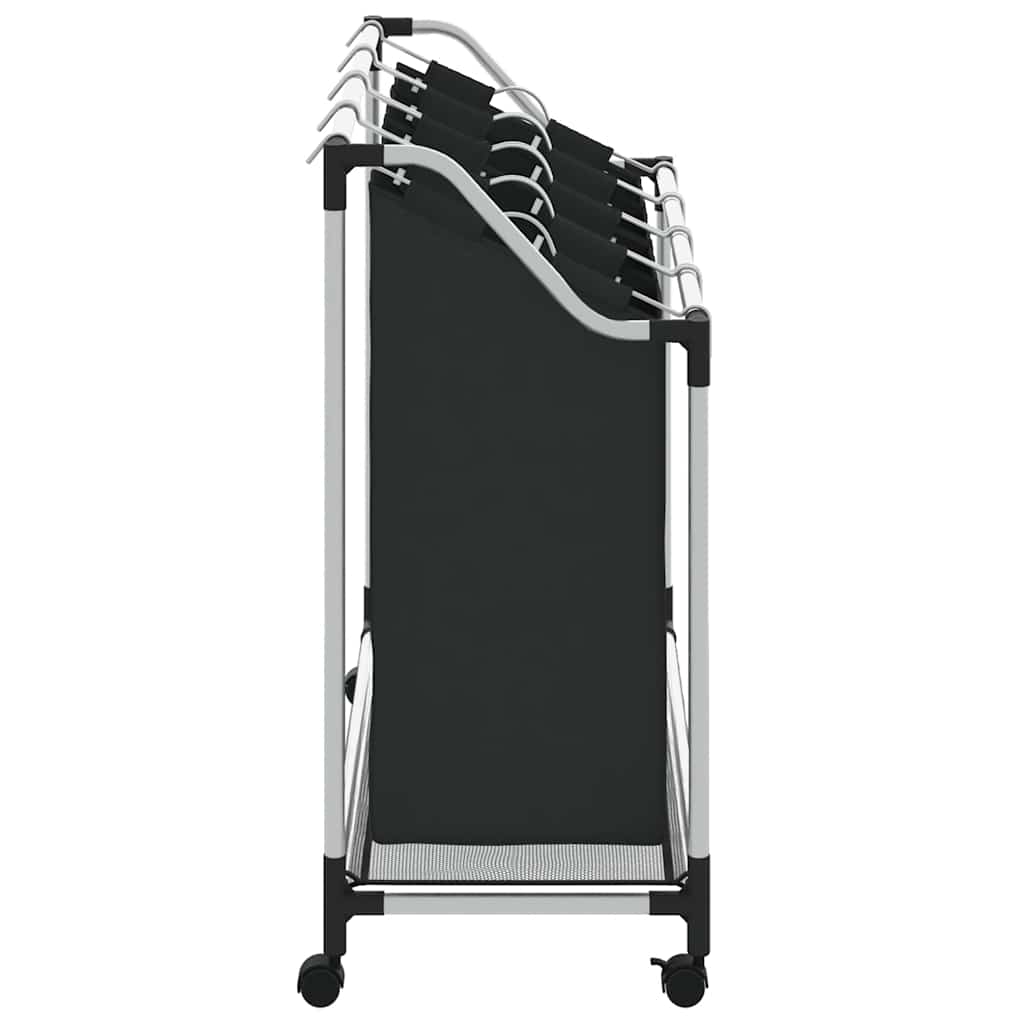 Laundry sorter with 4 bags black grey