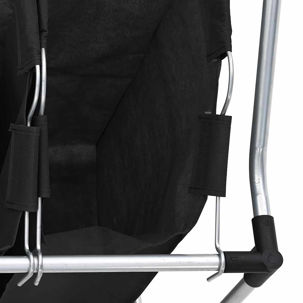 Laundry sorter with 4 bags black grey