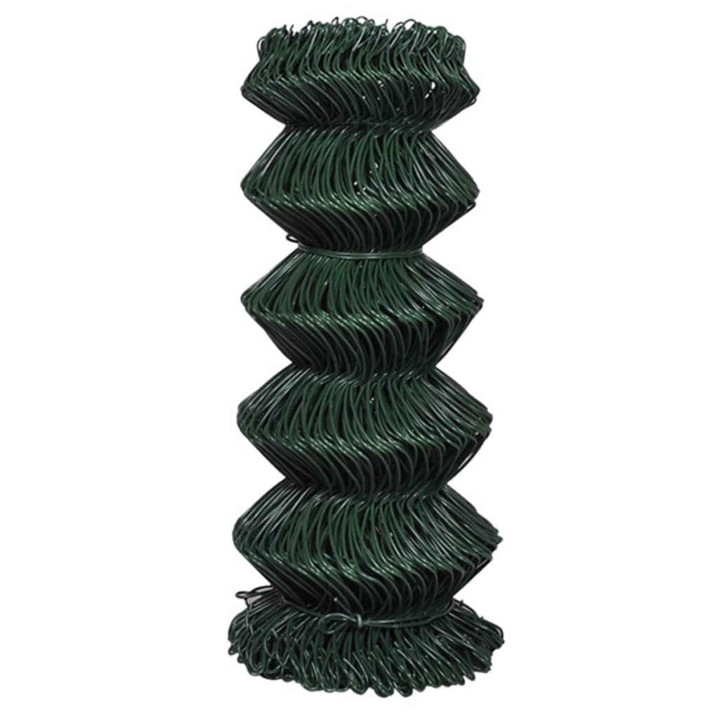 Chain Link Fence Steel 0.8x25 m Green