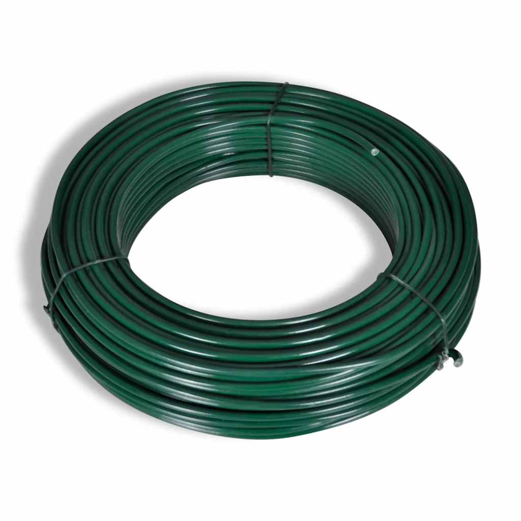 Chain Link Fence with Posts Steel 1x15 m Green