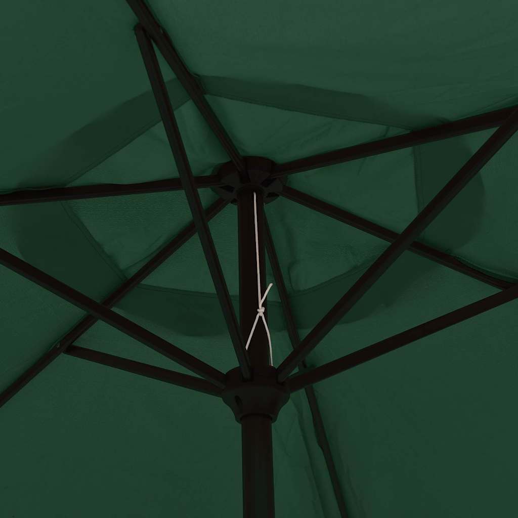Garden Parasol Green 3m Steel Pole