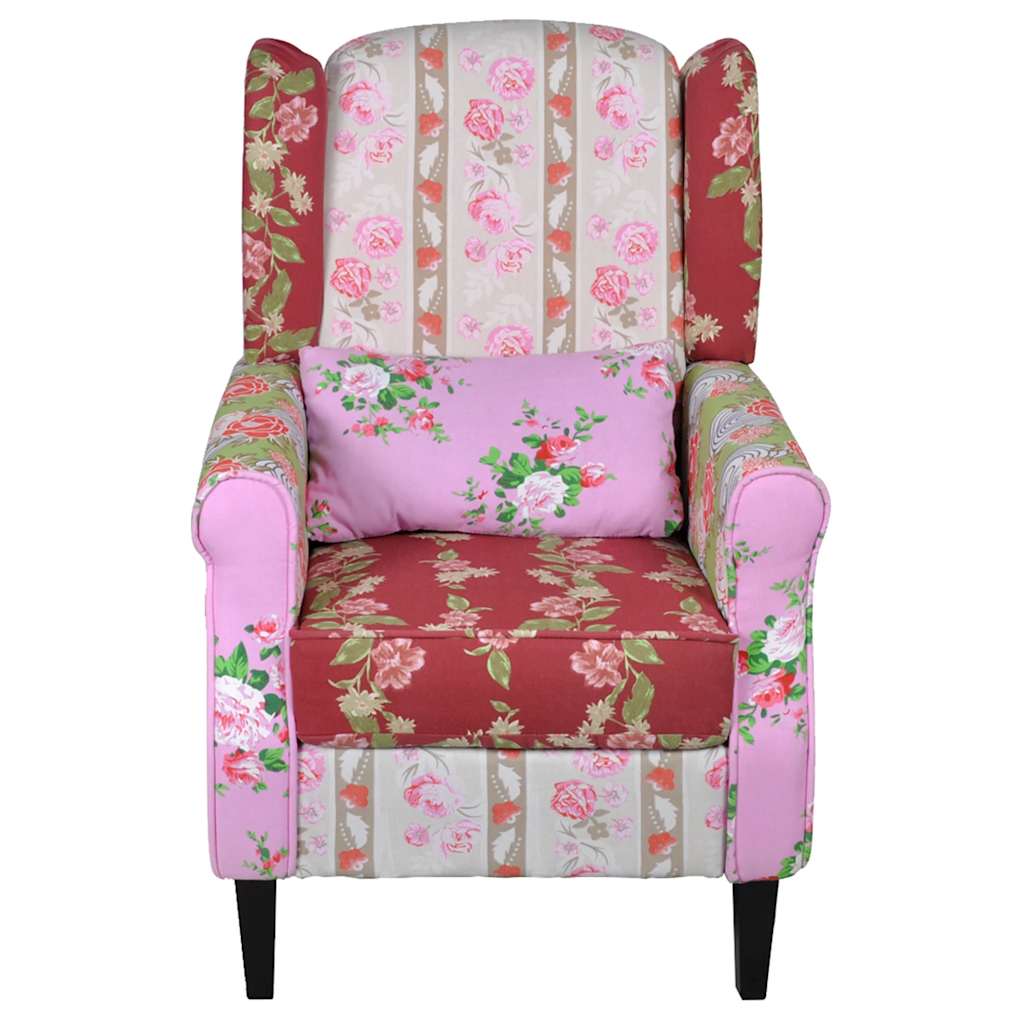 Armchair with Patchwork Design Fabric