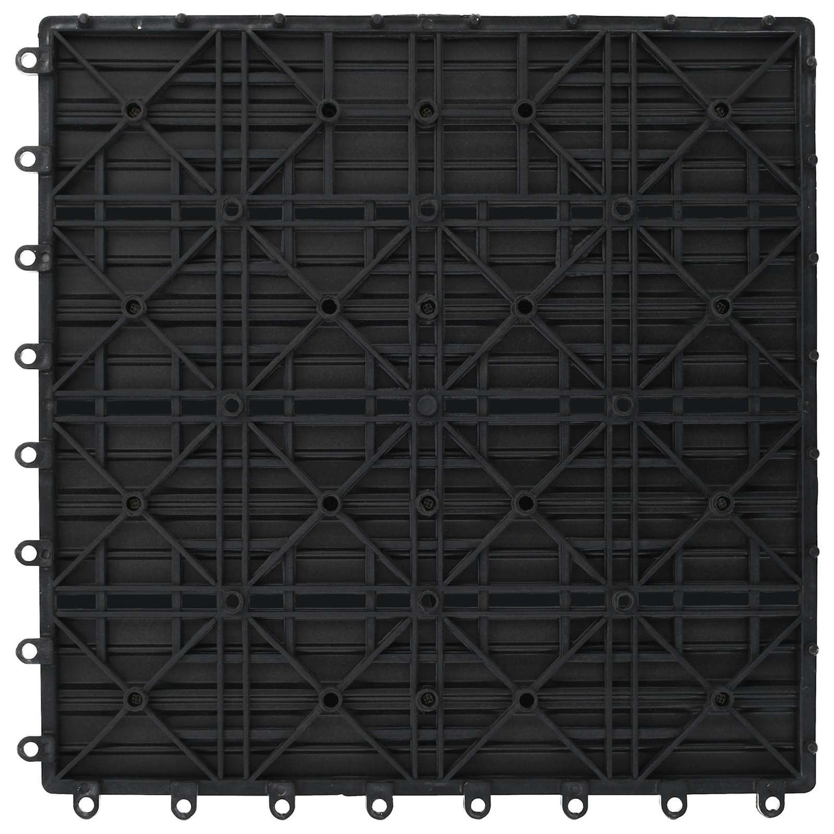 Decking Tile 11 pcs Grey 30 x 30 cm WPC
