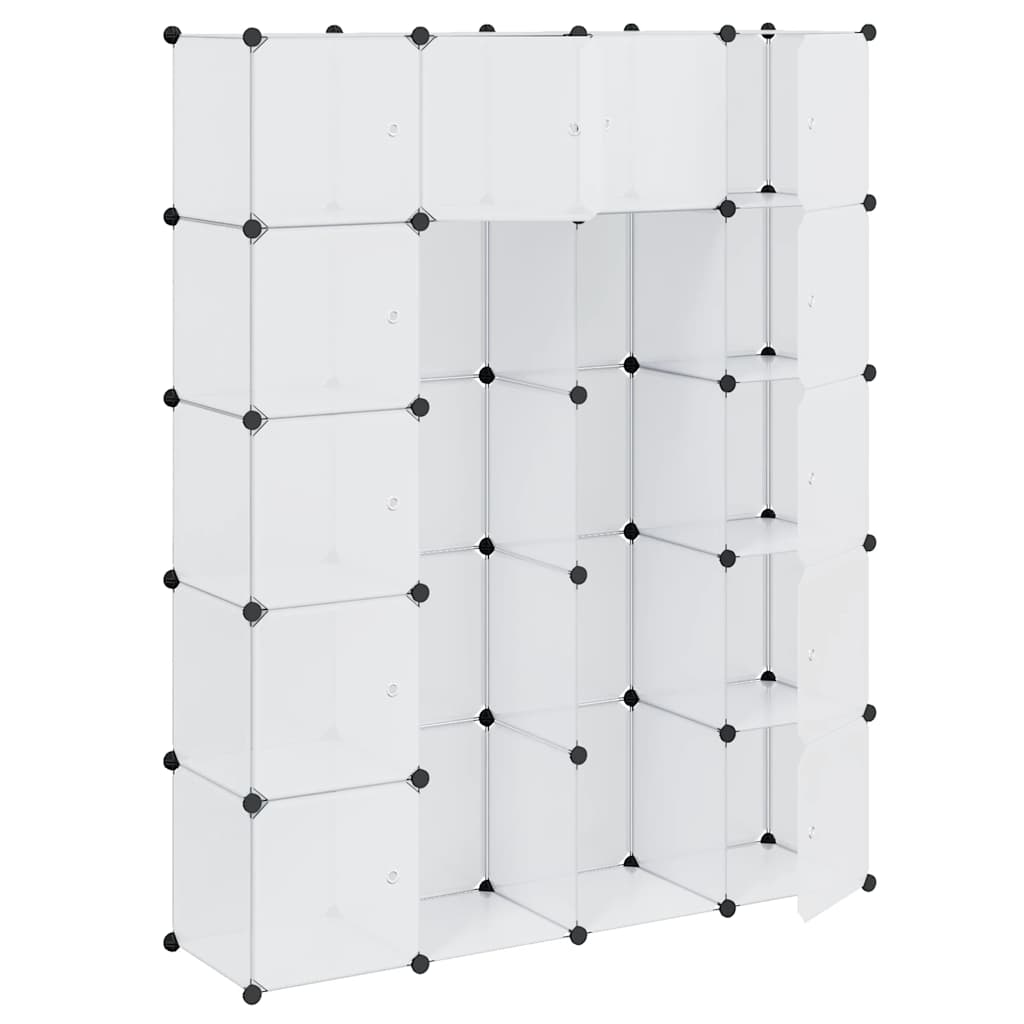 Modular Cabinet 14 Compartments White 37x146x180.5 cm