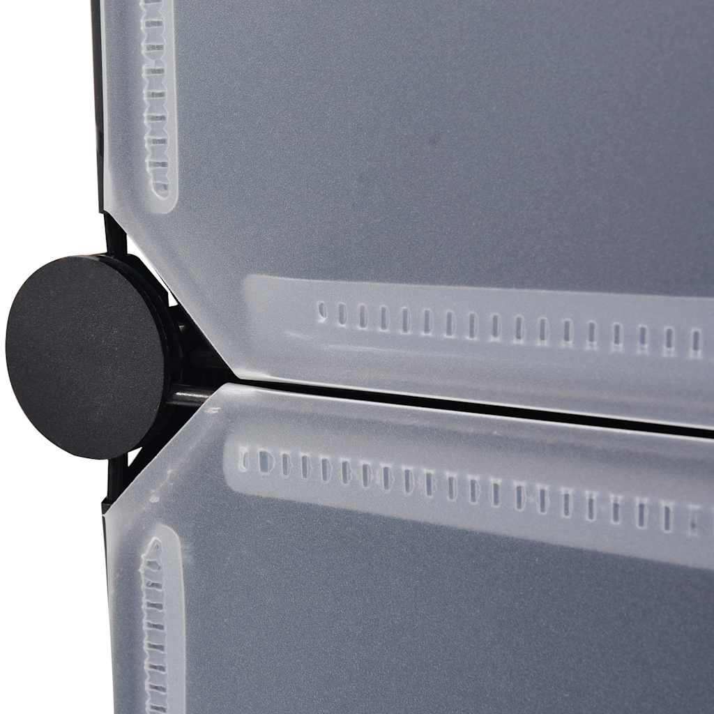 Modular Cabinet 18 Compartments Black and White 37x146x180.5 cm