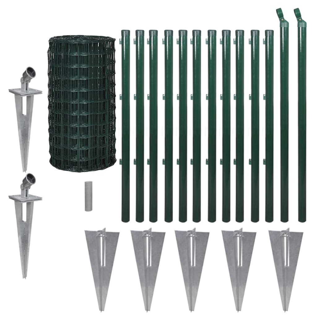Euro Fence Steel 25x0.8 m Green