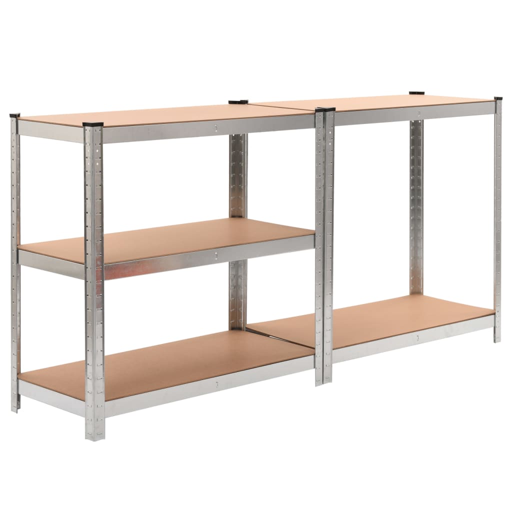 5-Layer Storage Shelf Silver Steel&Engineered Wood