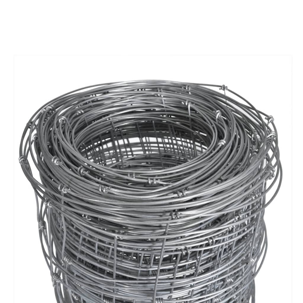 Garden Fence Galvanised Steel 50 m 80 cm