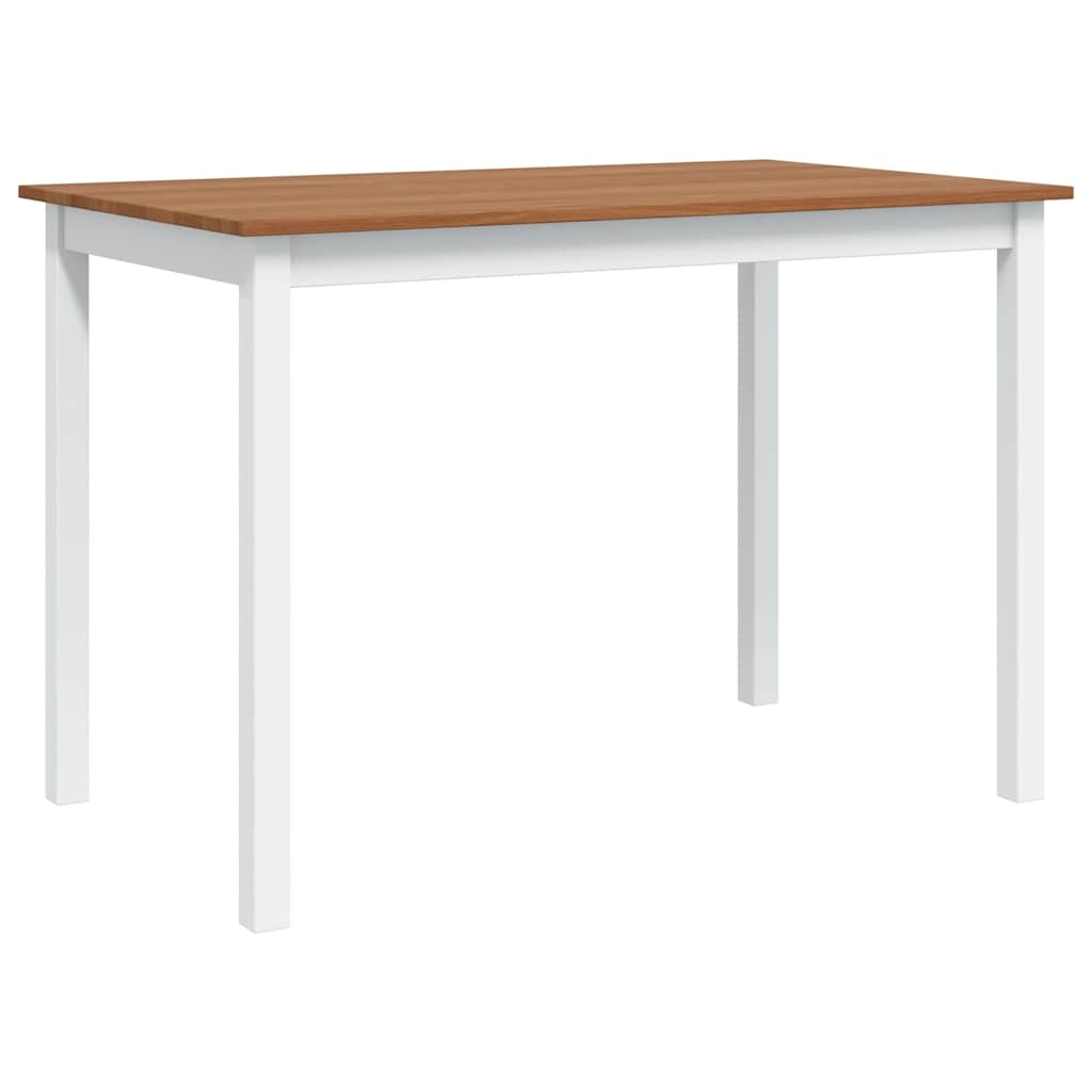 5 Piece Dining Set Brown and White