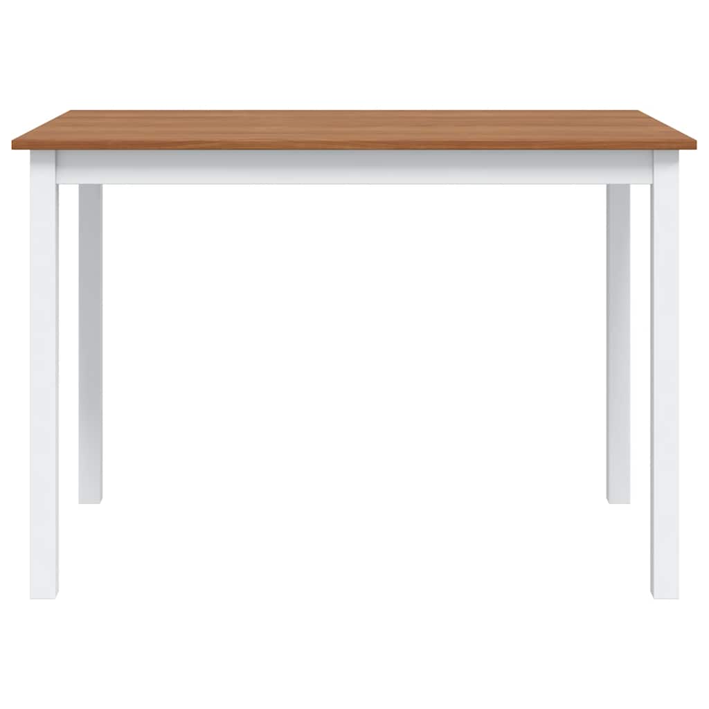 5 Piece Dining Set Brown and White