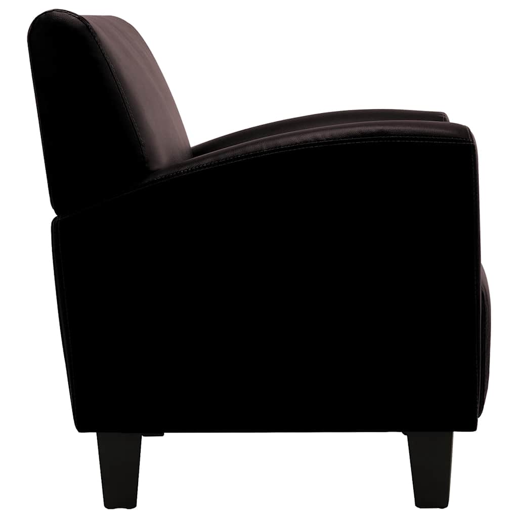 Sofa Chair Dark Brown Faux Leather