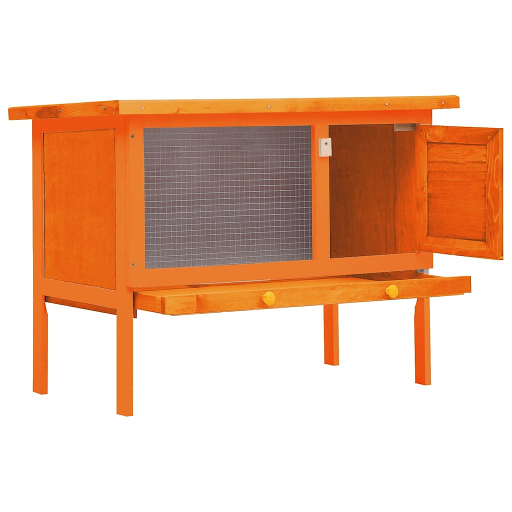 Outdoor Rabbit Hutch Small Animal House Pet Cage 1 Layer Wood
