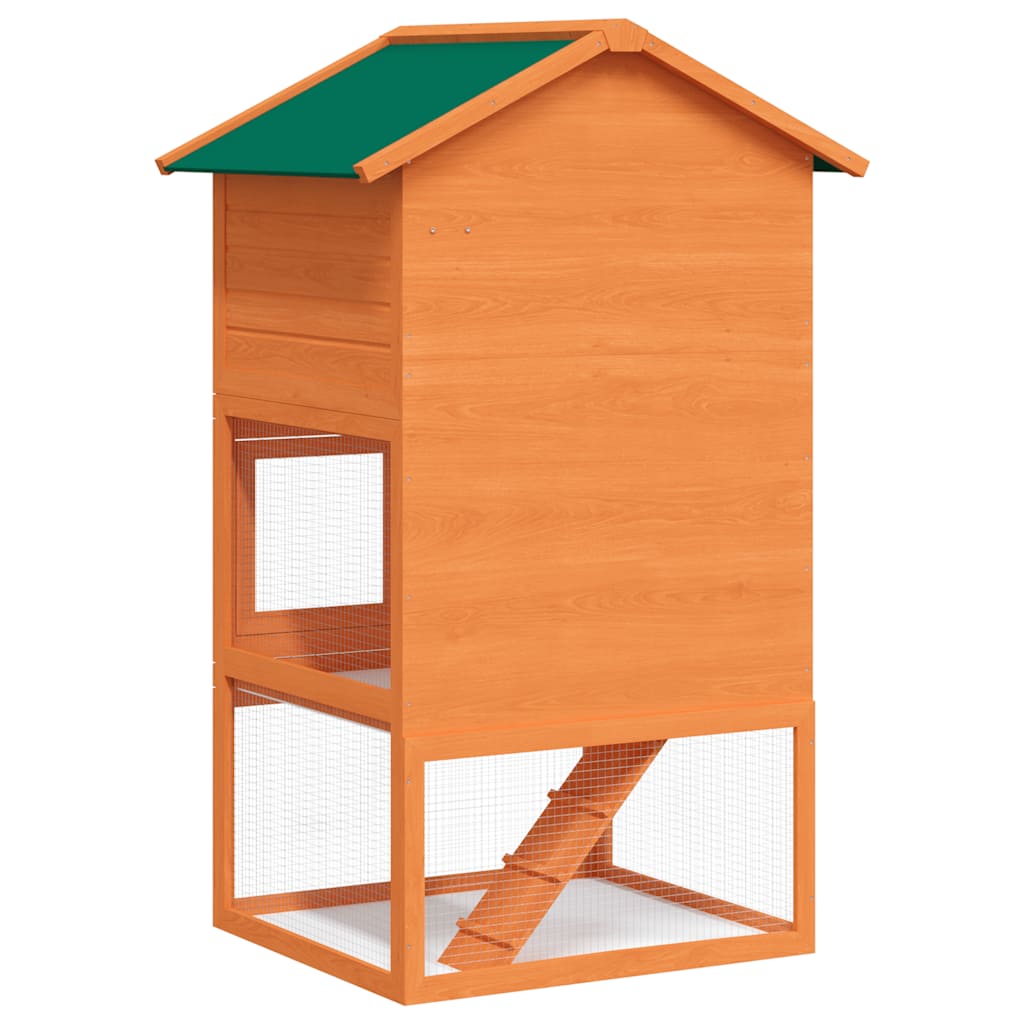 Outdoor Rabbit Hutch Small Animal House Pet Cage 3 Layers Wood