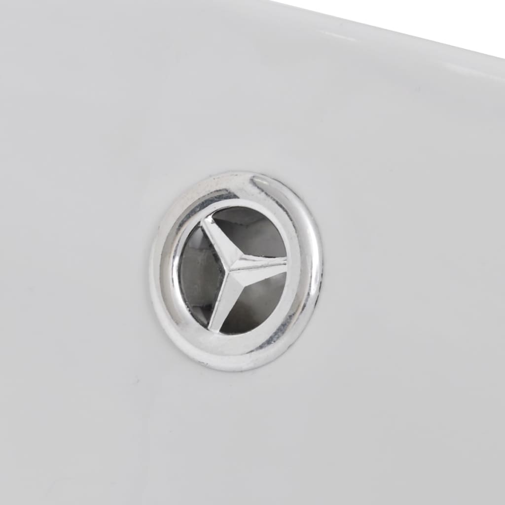 Luxury Ceramic Basin Oval with Overflow 59 x 38.5 cm