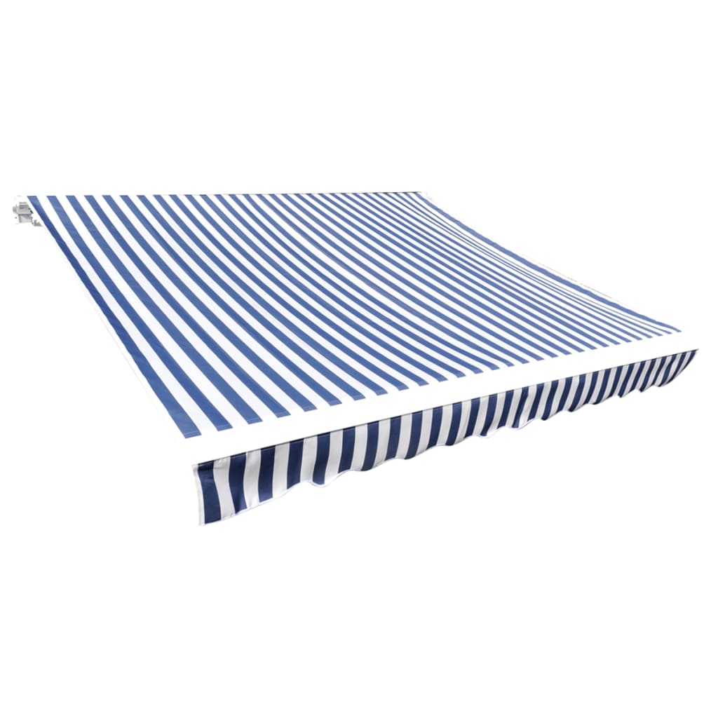 Awning Replacement Fabric Blue and White 300x250 cm Polyester
