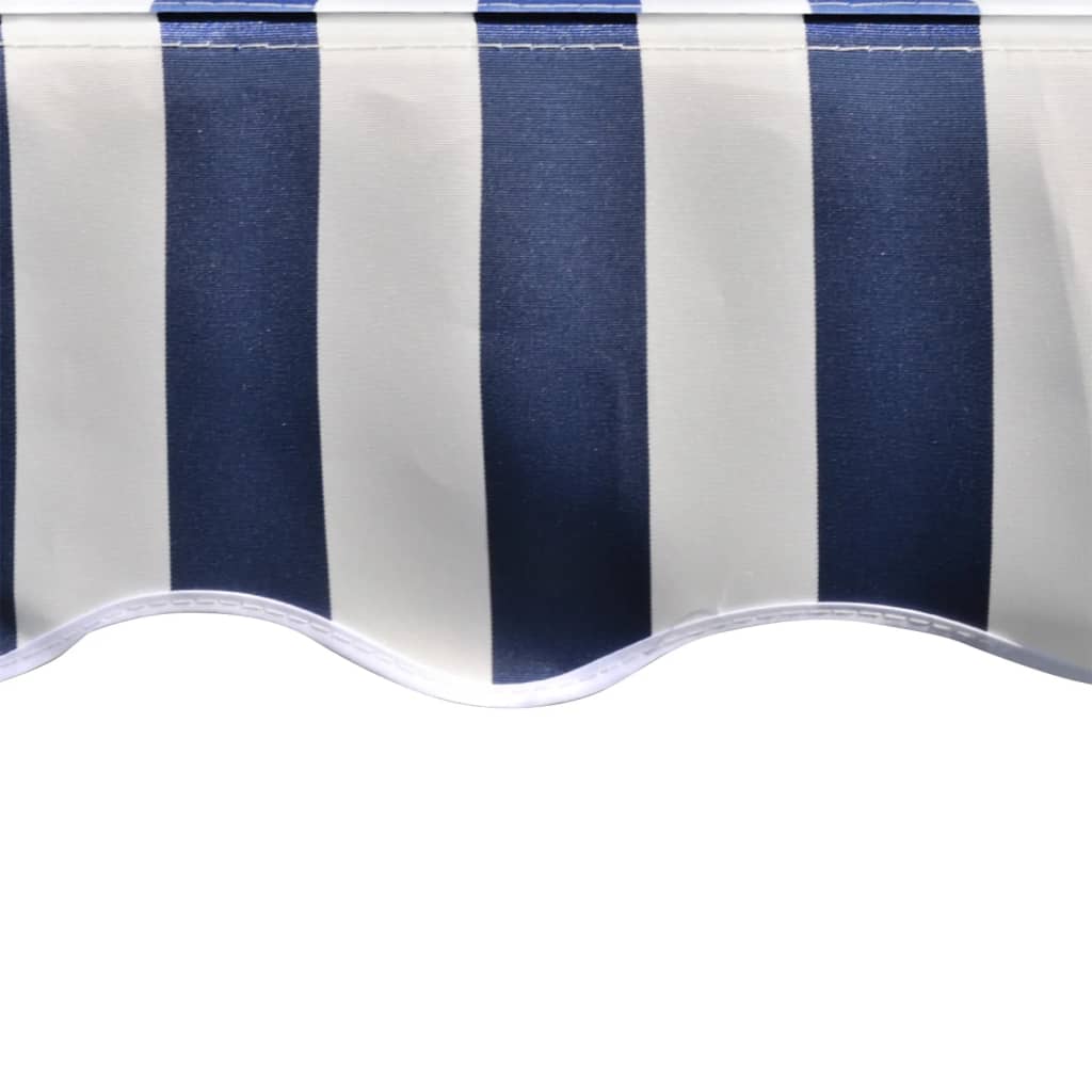 Awning Replacement Fabric Blue and White 300x250 cm Polyester