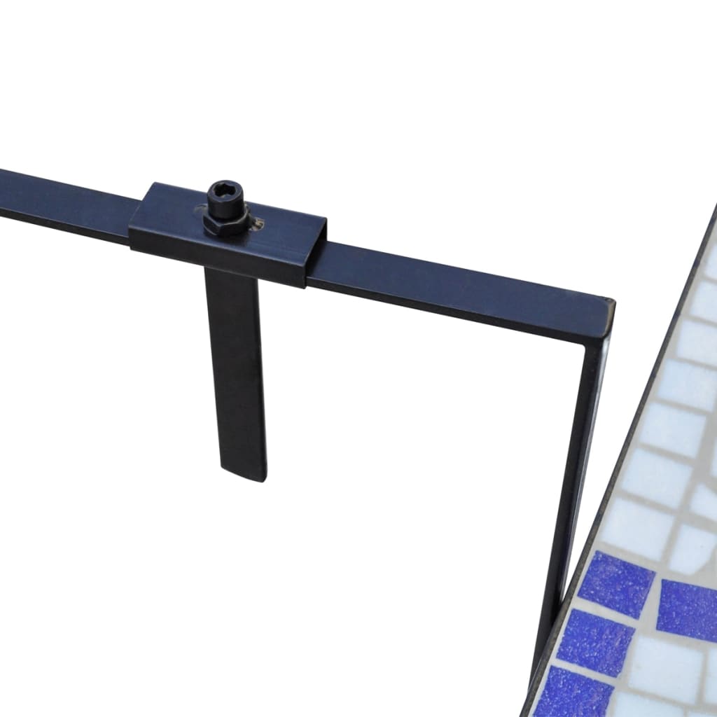 Hanging Balcony Table Blue And White Mosaic