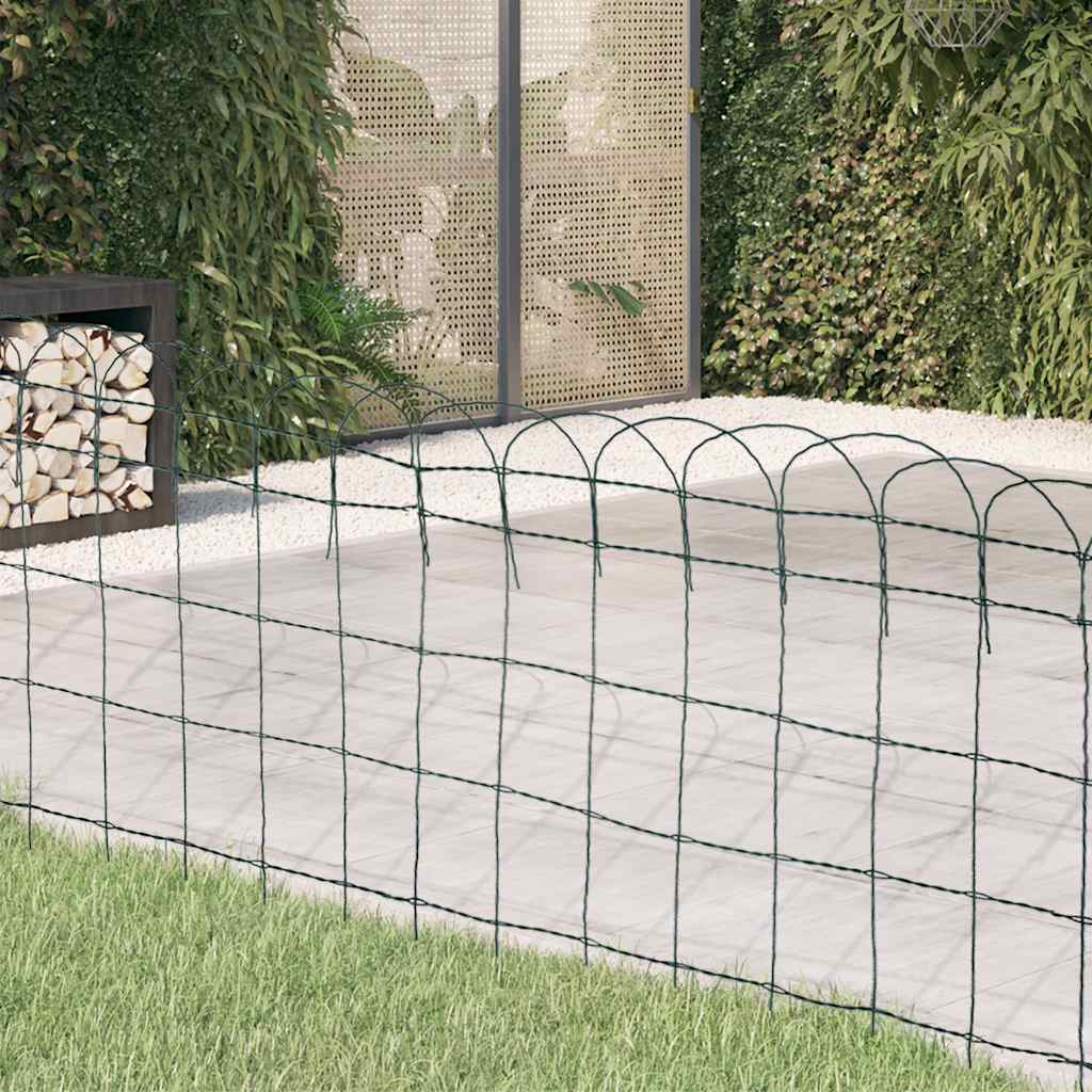 Garden Border Fence Powder-coated Iron 10x0.65 m