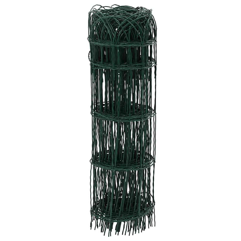 Garden Border Fence Powder-coated Iron 25x0.65 m