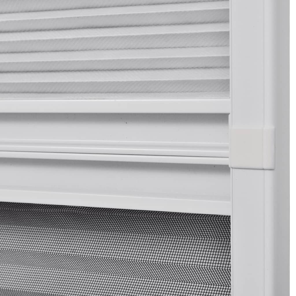 Insect Plisse Screen Window Aluminium 160 x 80 cm with Shade