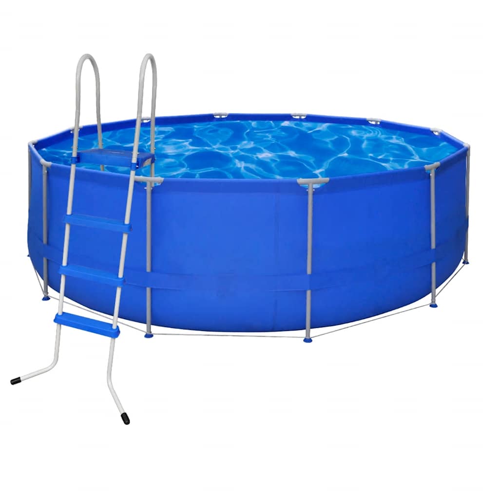 Swimming Pool Steel Frame Round 457 x 122 cm with Ladder