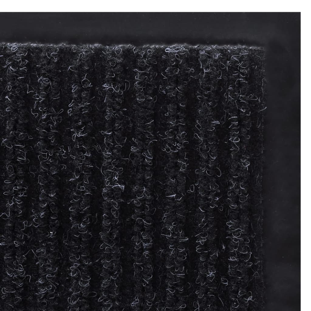 Black PVC Door Mat 90 x 60 cm