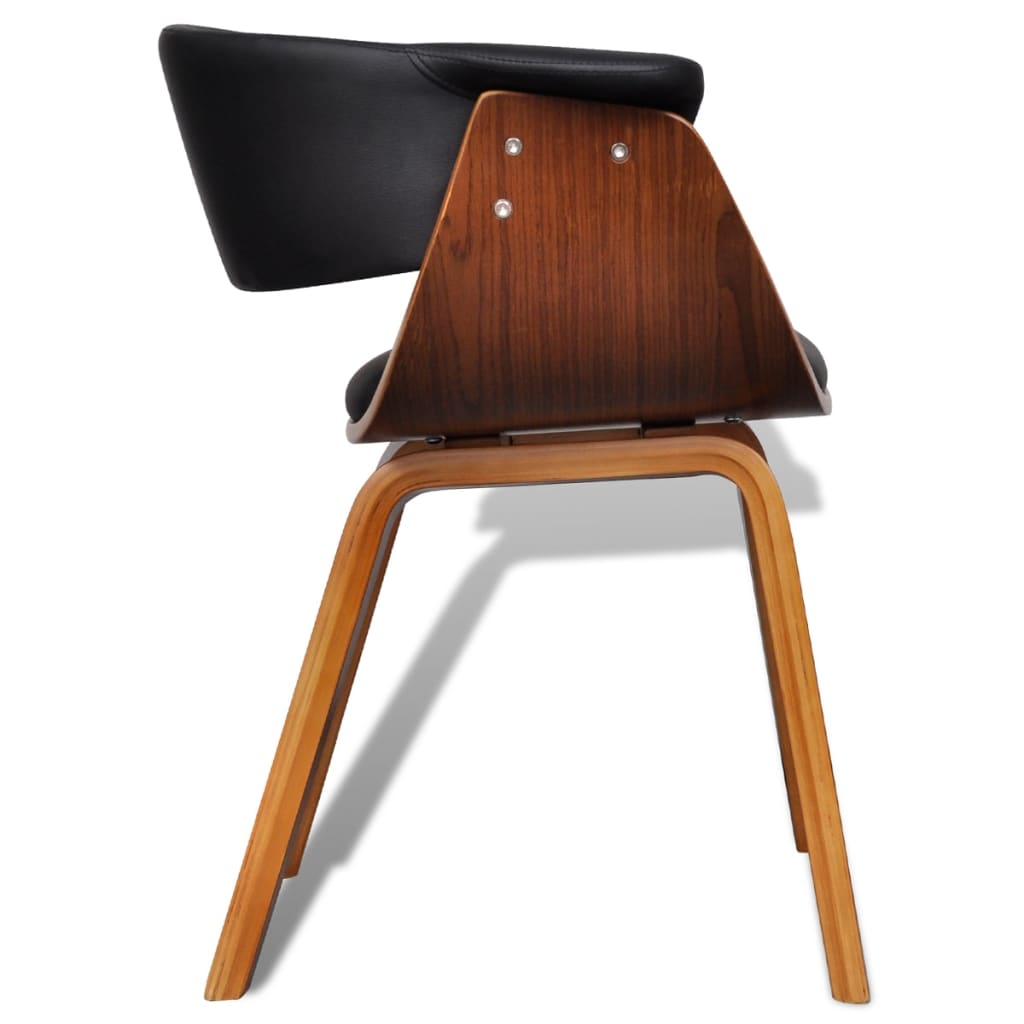 Dining Chairs 6 pcs Bent Wood and Faux Leather