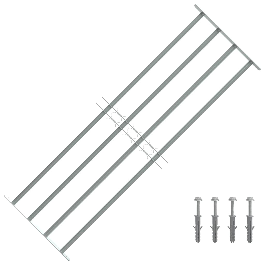 Adjustable Security Grille for Windows with 4 Crossbars 1000-1500 mm