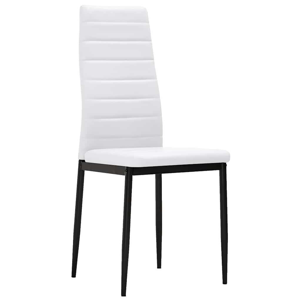 Dining Chairs 2 pcs White Faux Leather