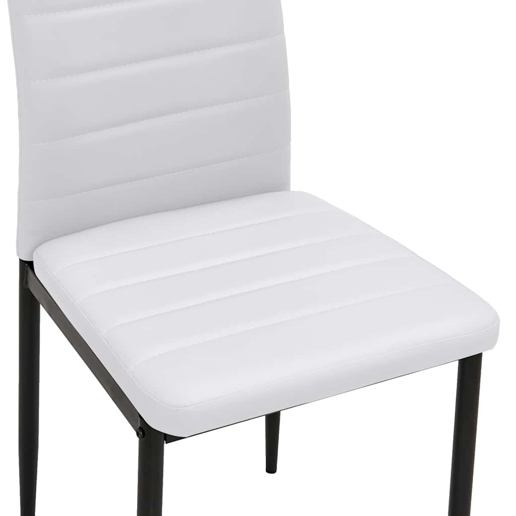 Dining Chairs 2 pcs White Faux Leather