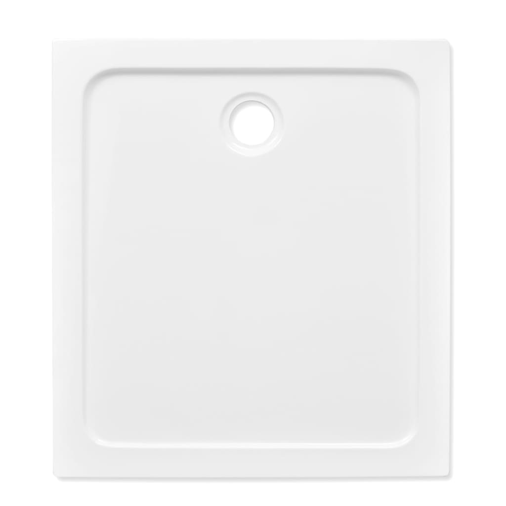 Rectangular ABS Shower Base Tray White 80 x 90 cm