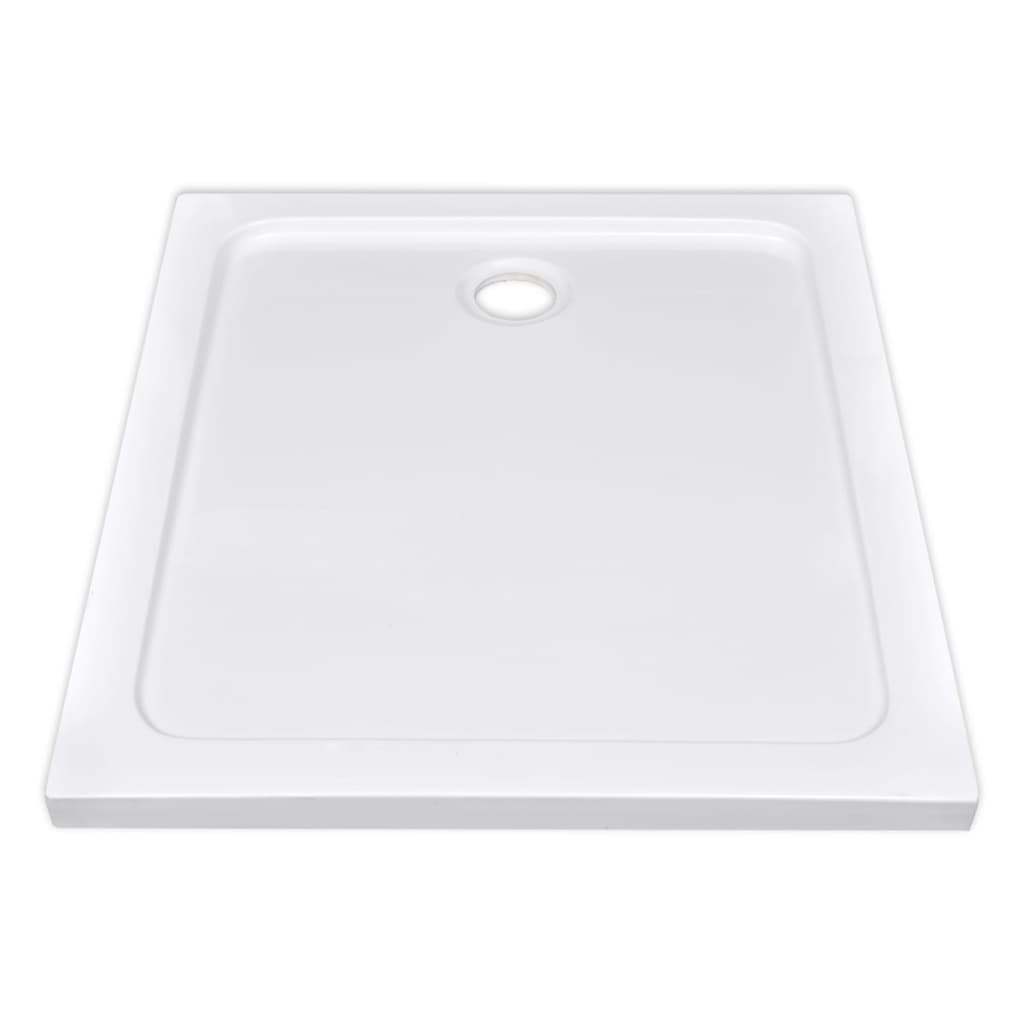 Rectangular ABS Shower Base Tray White 80 x 90 cm