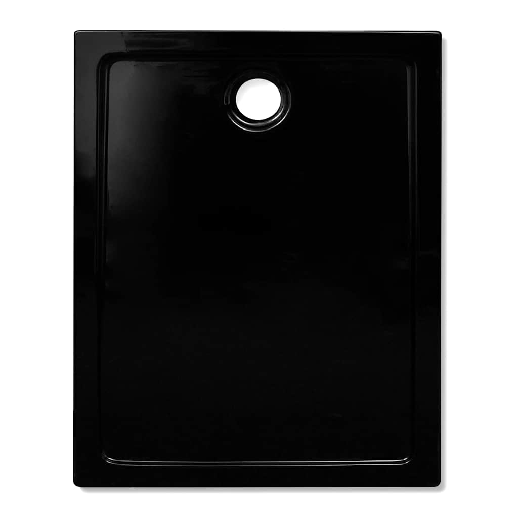 Rectangular ABS Shower Base Tray Black 80 x 100 cm