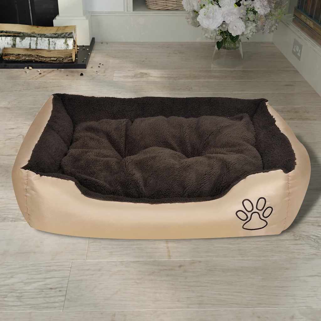 Warm Dog Bed with Padded Cushion S