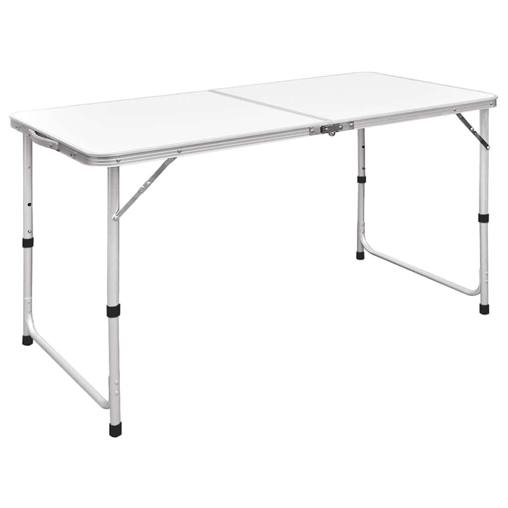 Foldable Camping Table Height Adjustable Aluminium 120 x 60 cm