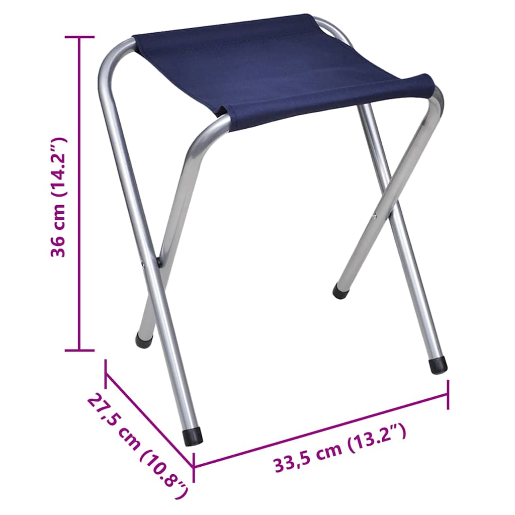 Foldable Camping Table Set with 4 Stools Height Adjustable 120 x 60 cm